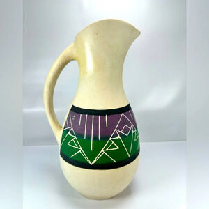 Vintage Sioux Pottery Artist Marion Selwyn Signed Pottery Pitcher